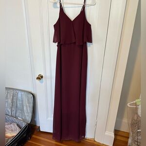 Burgundy Azazie dress